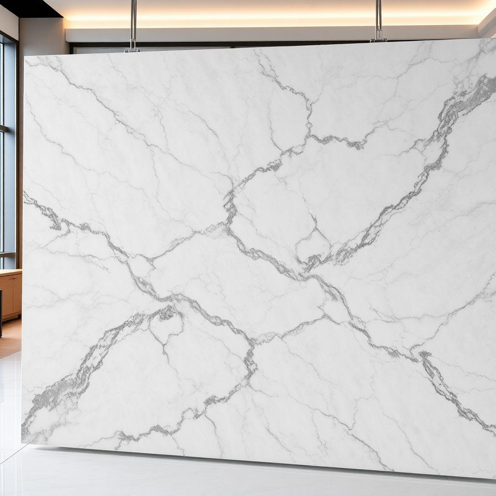 Large-format porcelain slab sample available in Upland, California